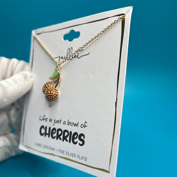 NWT- “Life is just a bowl of Cherries”, Gold-Tone, Juilliet brand necklace - Picture 5 of 5